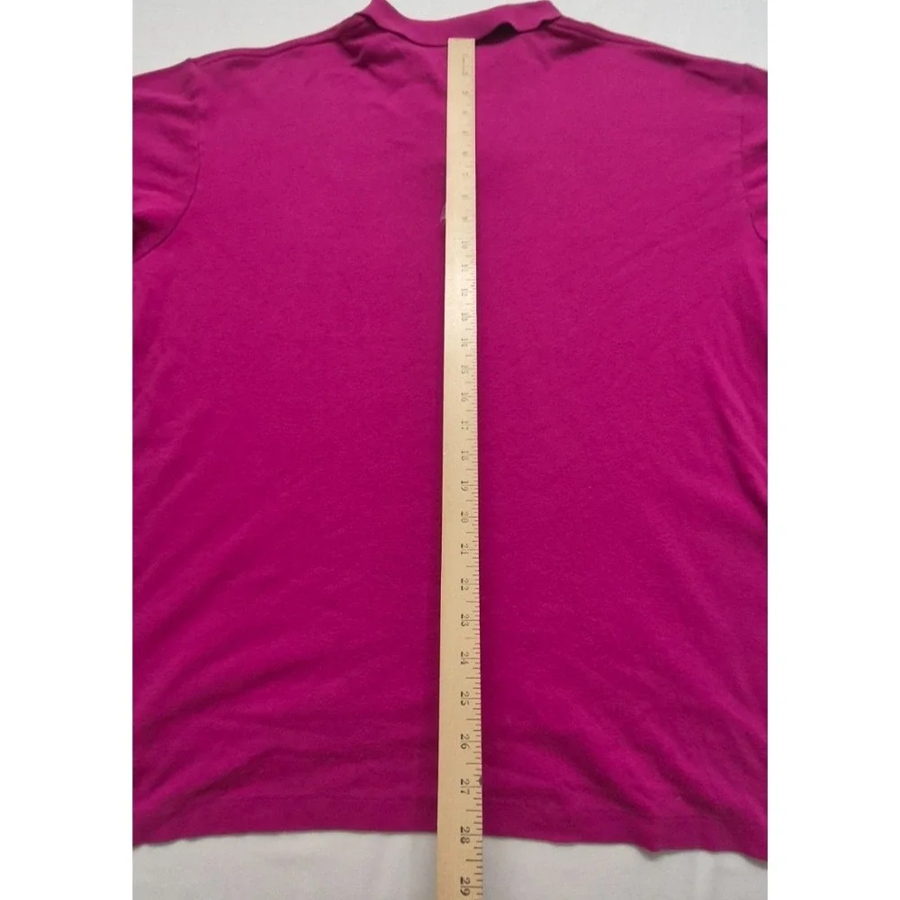 VTG Polo Ralph Lauren men magenta pink polo navy logo Made in USA 100% Cotton XL